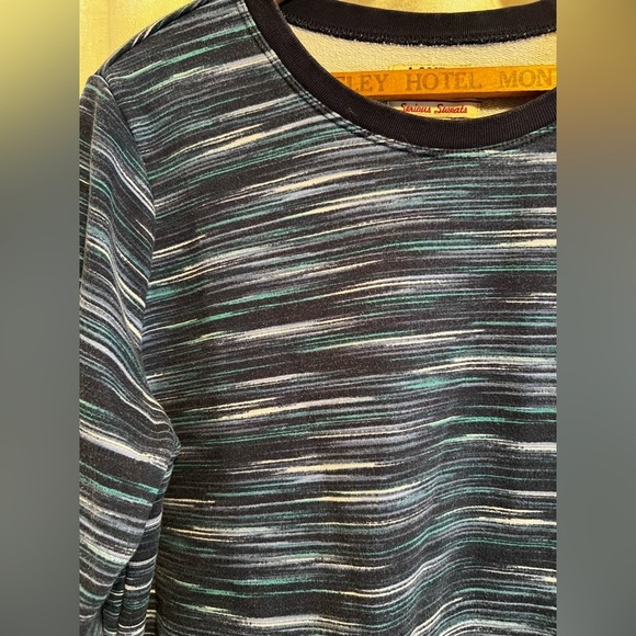 Lands’ End serious sweat sweatshirt. Blue stripes. Size extra large. - Picture 2 of 6
